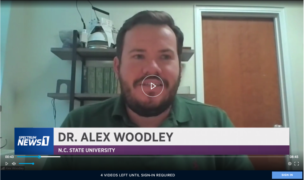 NC State CASM's Dr. Alex Woodley talks with Spectrum News about agriculture's role in mitigating climate change.